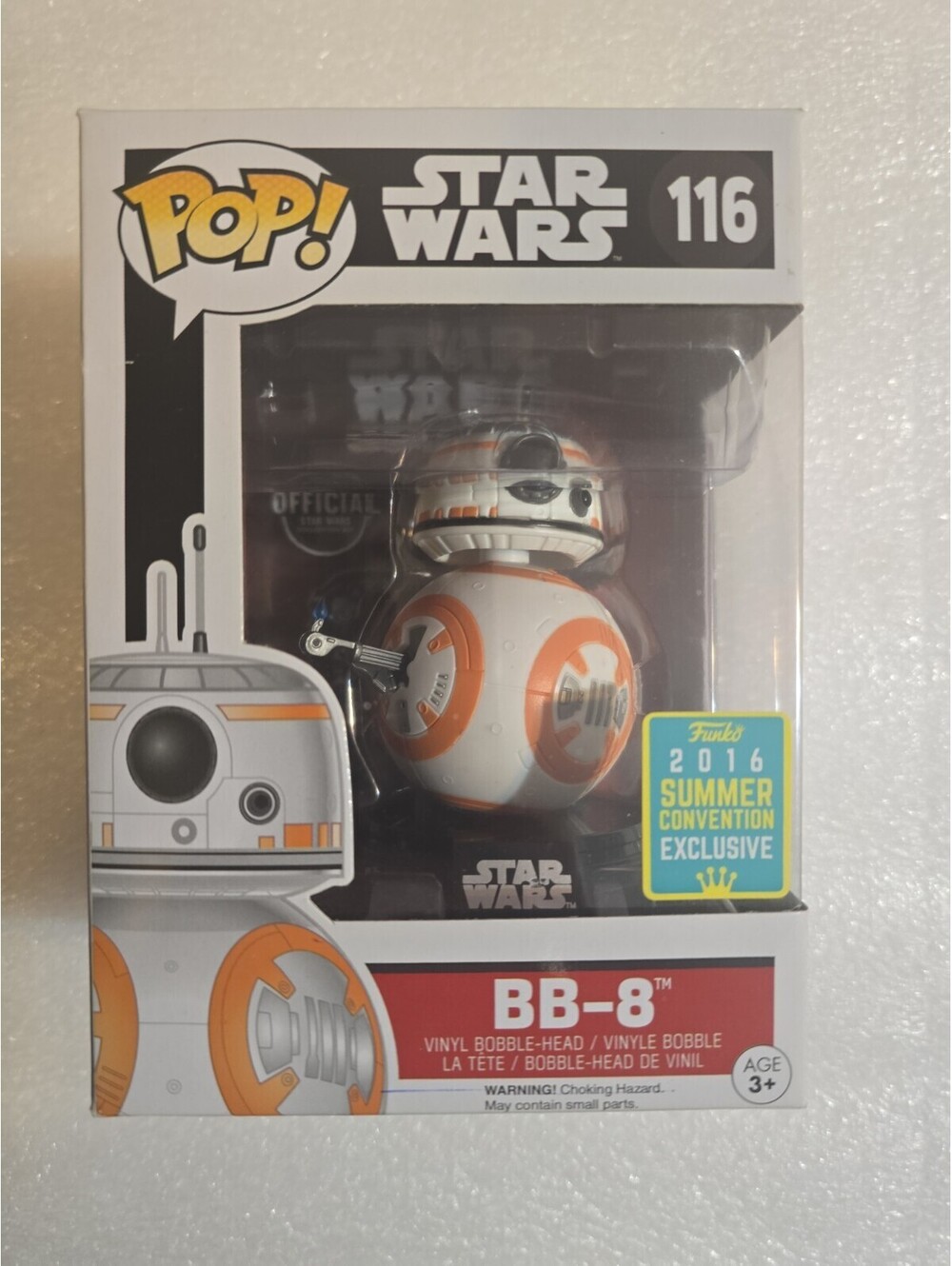 Funko Pop! Vinyl: Star Wars 116 BB-8 (Thumbs Up) 2016 SDCC Vaulted NIB